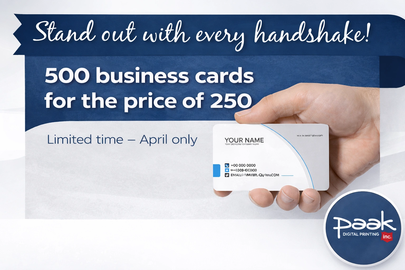 500 Business Cards for the Price of 250